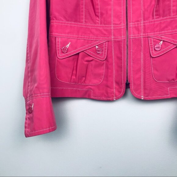 Tribal women Coral  pink Zip-Up Windbreaker jacket - Picture 7 of 14